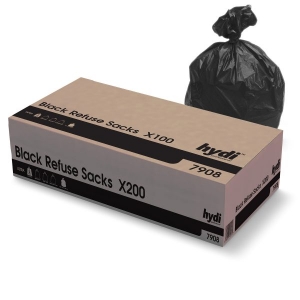 Heavy Duty Black Refuse Sack (15kg) 12x29x39