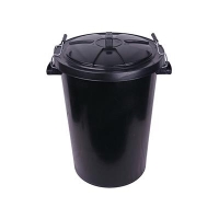 Black 90L Dustbin - Box of 5