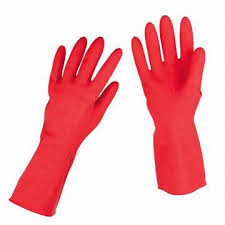 Household Gloves  Medium Red