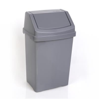 25 Litre Swing Bin Silver ( 53x34x27cm)